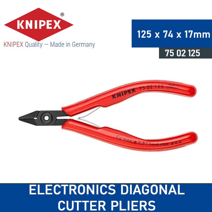 Gambar Tang Potong 75 02 125 Knipex Electronics Diagonal Cutter dari warungtools undefined Tokopedia