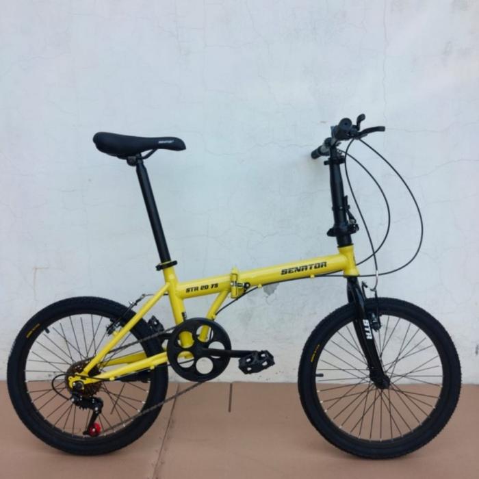 Gambar Sepeda Dewasa - Sepeda Lipat Senator Ukuran 20 dengan 7 Speed - Kuning dari bikethusiasm undefined Tokopedia