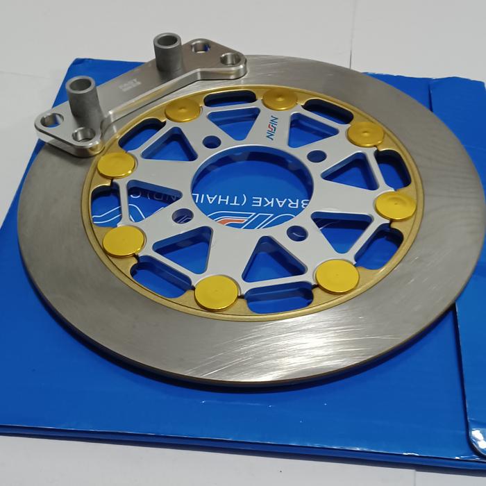 Gambar Piringan disk rem cakram depan 220mm floating plus breket yamaha - gold dari one fast shop undefined Tokopedia