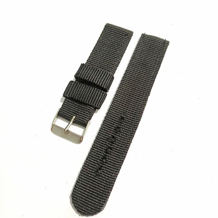 Gambar strap jam tangan Kanvas murah tali nylon tali jam tangan murah kanvas - Hitam, 24 mm dari HAPY HAPY undefined Tokopedia