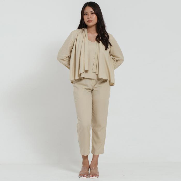 Gambar Cloth Inc TENCEL Tank and Outer Set - Creme, XXS dari Cloth Inc undefined Tokopedia