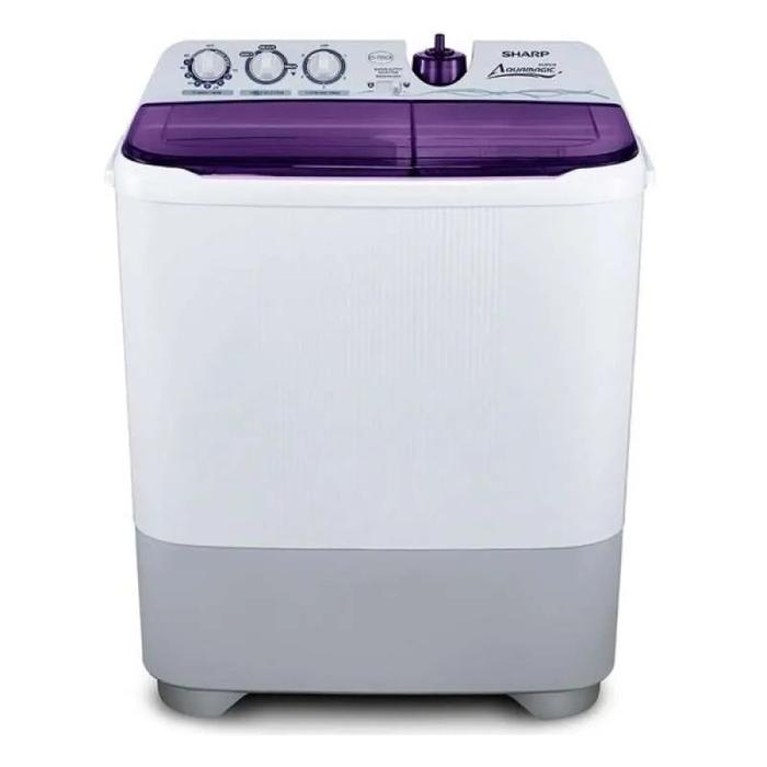 Gambar MESIN CUCI SHARP EST 95 CR 9 KG 2 TABUNG 95CR 9KG SUPER AQUAMAGIC - Ungu dari DPRINCE undefined Tokopedia