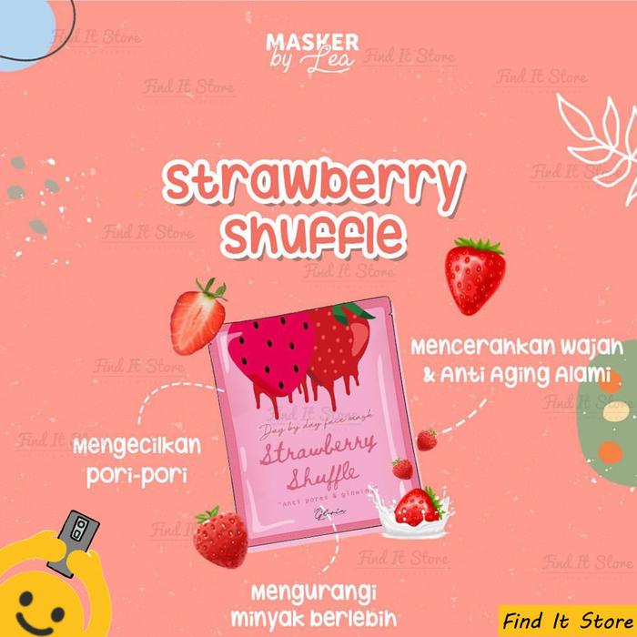 Gambar Masker Wajah Bubuk Organik Face mask Lea Gloria 20 gram Original - Strawberry dari Find It Store undefined Tokopedia