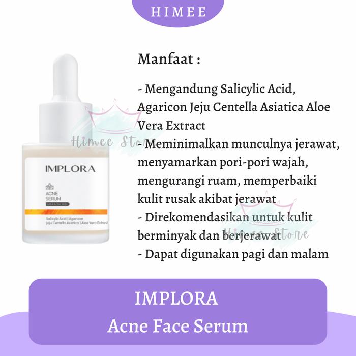 Gambar IMPLORA Serum Wajah - ACNE SERUM dari Himeestoree undefined Tokopedia