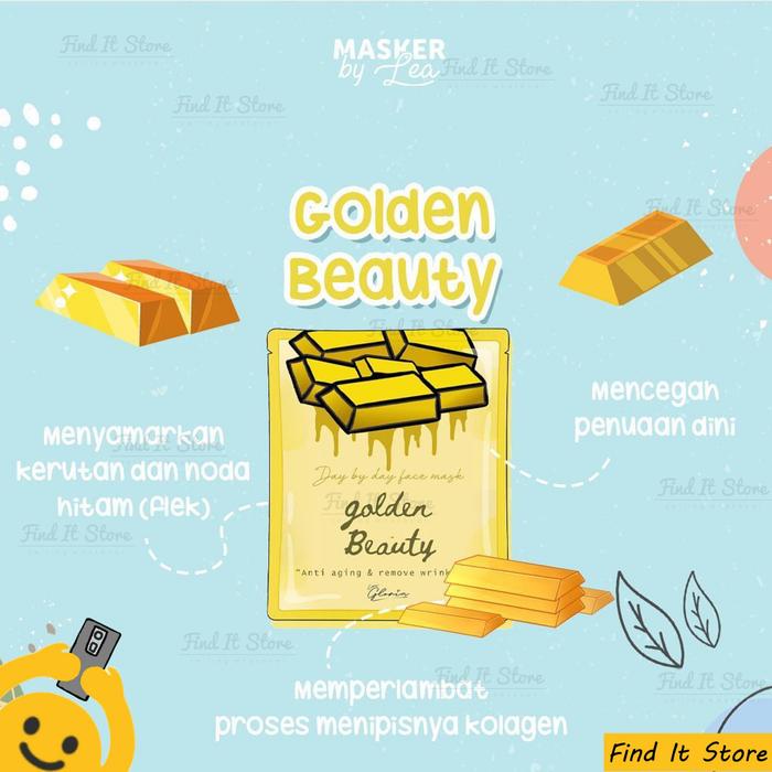 Gambar Masker Wajah Bubuk Organik Face mask Lea Gloria 20 gram Original - Golden Beauty dari Find It Store undefined Tokopedia