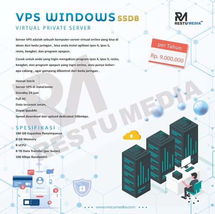 Gambar VPS Windows SSD 8 - 12 Bulan dari RESTU MEDIA undefined Tokopedia