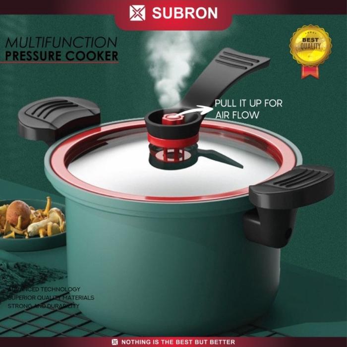 Gambar Subron Panci Presto 3,5Liter/Teflon Pressure cooker Lunak Totipotent - Hijau dari Retail Olshop undefined Tokopedia