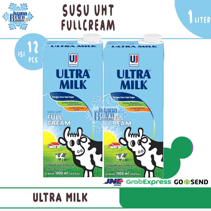 Gambar Ultra Milk Full Cream 1000ml (1 Dus = 12 Pcs) dari Istana Beku Bandung undefined Tokopedia