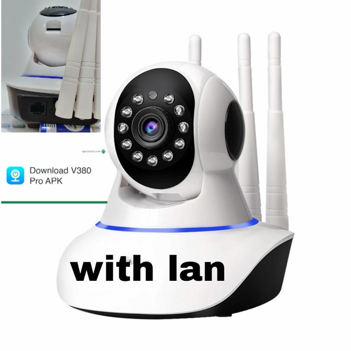 Gambar baby cam smart v380 ipcam cctv 3 antena wireless support app mode - PACKING STANDAR dari bb20 undefined Tokopedia