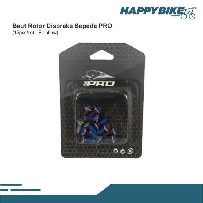 Gambar Baut Rotor Discbrake PRO Isi 12Pcs - Rainbow dari Happy Bike Kota Administrasi Jakarta Selatan Tokopedia