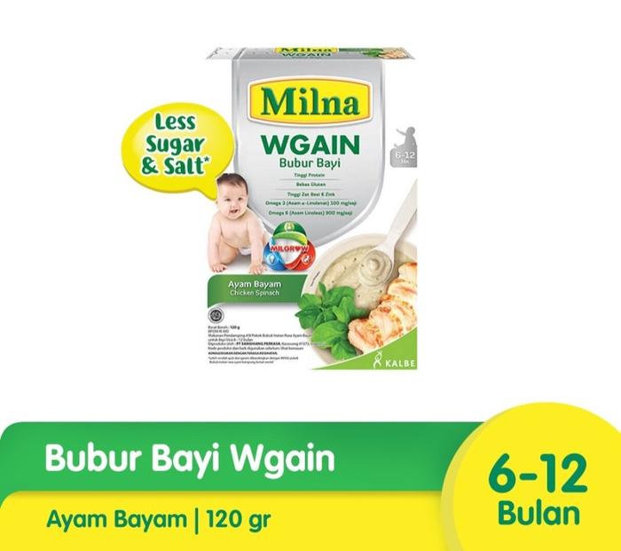 Gambar Milna WGAIN bubur bayi 6-12bulan - Ayam bayam dari Lavie Baby House undefined Tokopedia