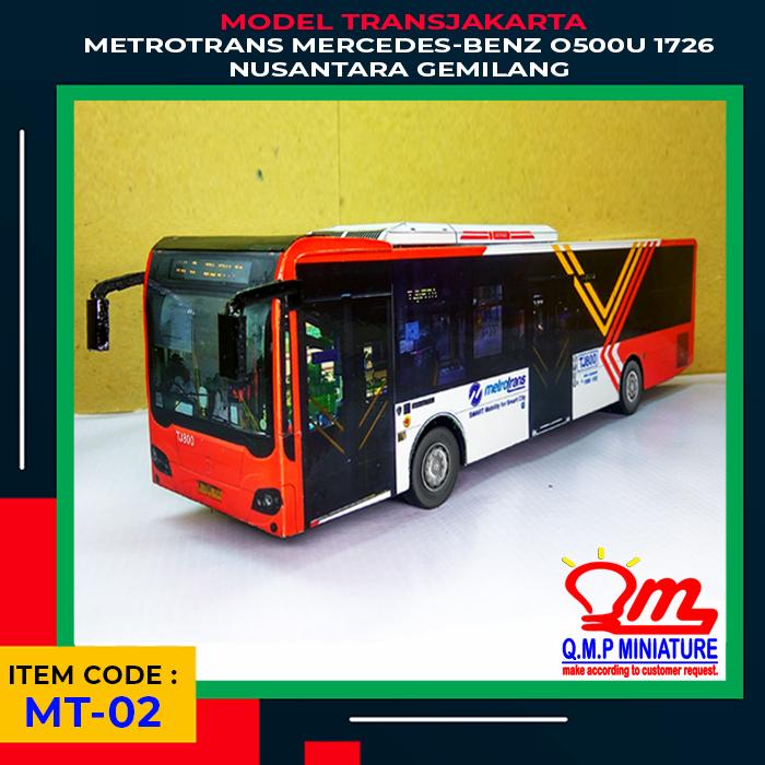 Gambar Miniatur Bus Metrotrans / Transjakarta / Busway - MT-02 (Roda 2D) dari Q.M.P MINIATUR undefined Tokopedia