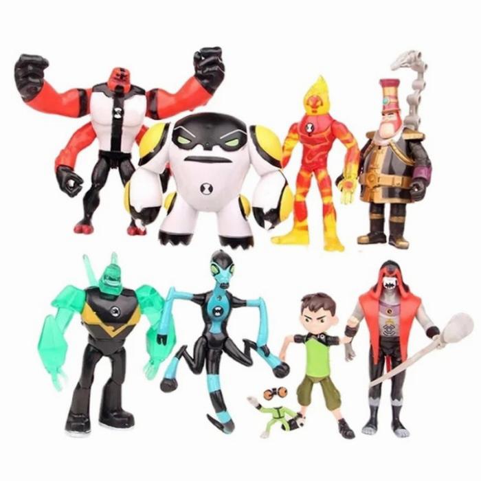 Gambar action figure ben 10 set // mainan anak ben 10 figure set // ben 10 - 9 set dari davaDistribution undefined Tokopedia