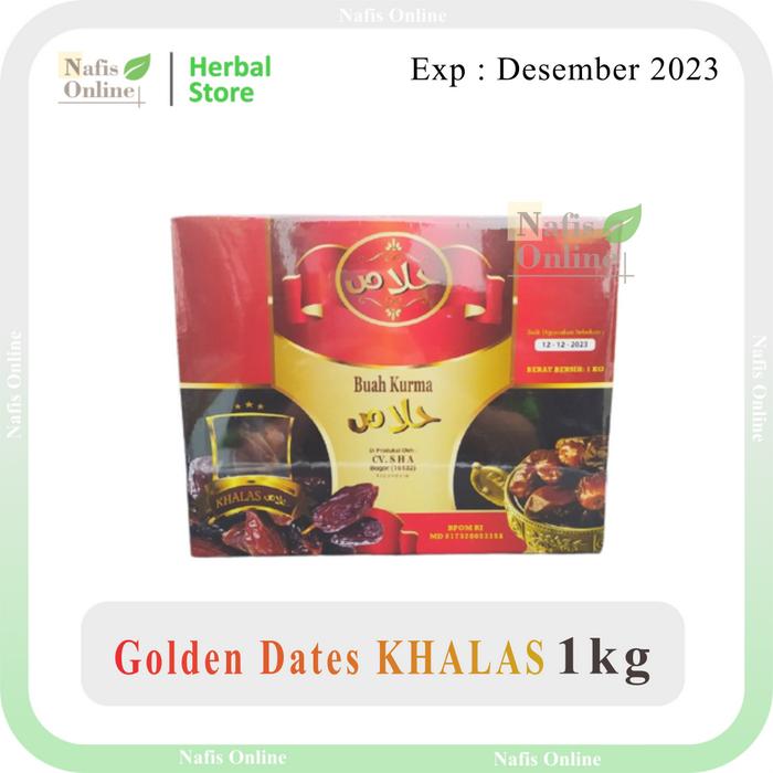Gambar Kurma Khalas Date Crown Khalas 1kg | Stok Terbaru - GoldenKhalas1kg dari Nafis.Online undefined Tokopedia