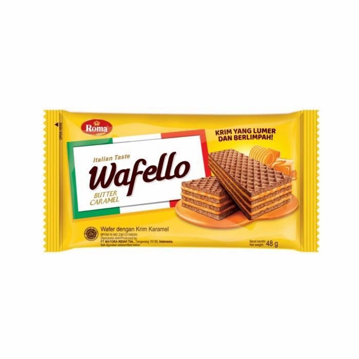 Gambar ROMA WAFER WAFELLO 48gr/WAFELLO COKLAT/WAFELLO CARAMEL - CHOCO, RENCENG dari Toko Ritel Indonesia undefined 3 Tokopedia
