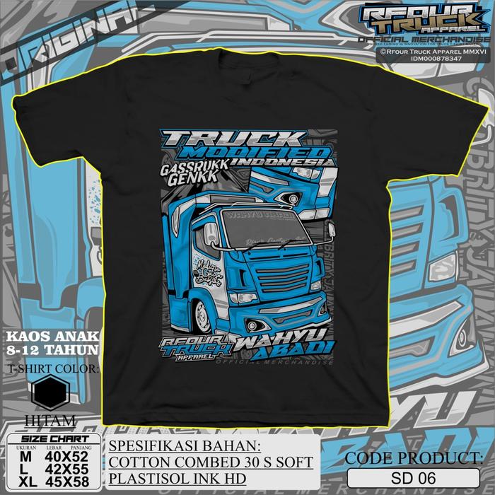 Gambar KAOS TRUK ANAK LAKI-LAKI BAJU TRUCK MANIA KAOS TRUCK OLENG - Hitam SD 06, M dari Toko_Fathian undefined Tokopedia