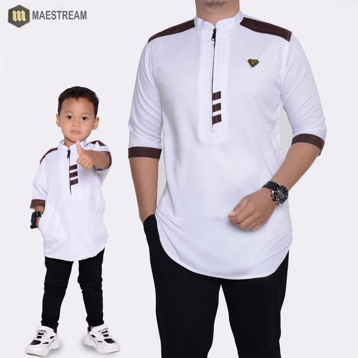 Gambar Baju muslim set cowok ayah dan anak / Baju muslim cowok - Putih, M ayah dari Ayla_Galery undefined Tokopedia