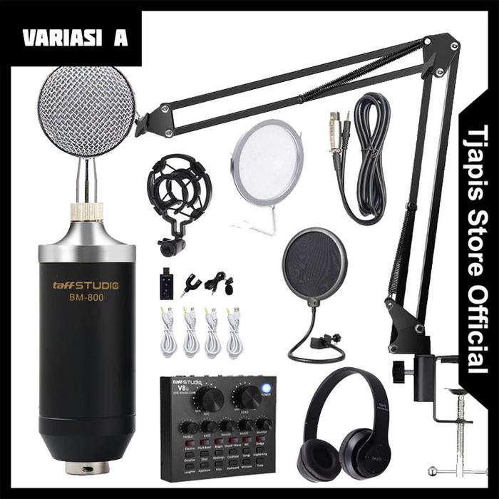 Gambar PAKET KOMPLIT MIC CONDENSER STAND ARM BM 800/8000 ORIGINAL TAFFSTUDIO - VARIASI A dari Tjapis Store undefined Tokopedia