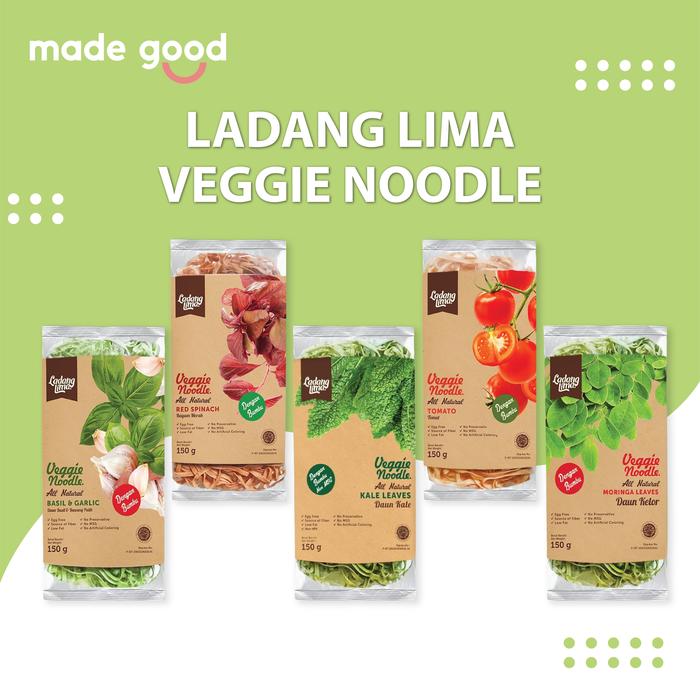 Gambar Mie Besar Sayur Sehat Veggie Noddle 150 gram - Ladang Lima - 2 Rasa Random dari Madegood Market undefined Tokopedia