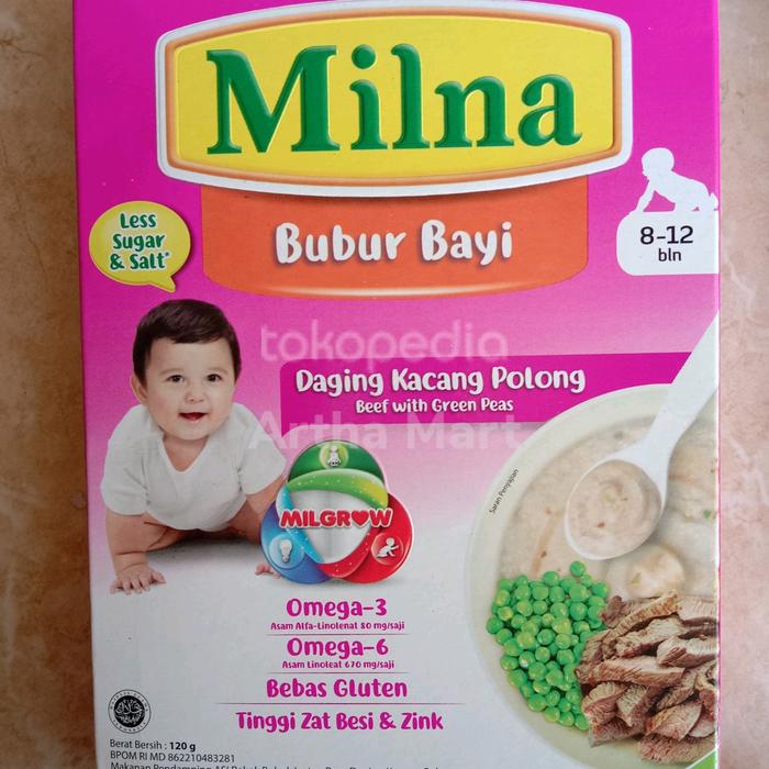 Gambar Milna Bubur Semur Daging Kacang Polong 120Gr dari Artha Mart undefined Tokopedia