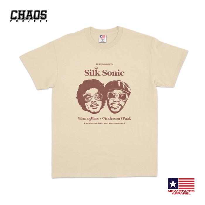 Gambar Bruno Mars - Silk Sonic | Music T shirt - Sand, S dari Chaos Project Co undefined Tokopedia