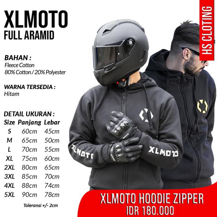 Gambar Hoodie Zipper XLMOTO Full Aramid MX Motorcycle Sport Big Size S-5XL - S dari HENDRO SURYA undefined Tokopedia