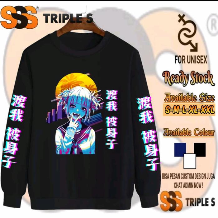 Jual CREWNECK SWEATER ANIME MY HERO ACADEMIA HIMIKO TOGA SWEATER