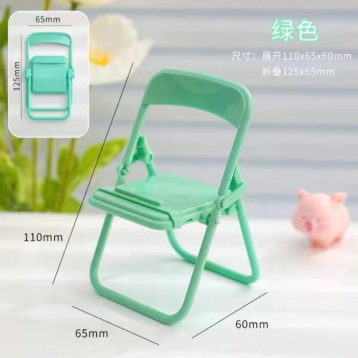 Gambar Foldable Portable Mini Chair Mobile Phone Holder Stand 4 Warna Macaron - Hijau Mint dari My Case88 undefined Tokopedia