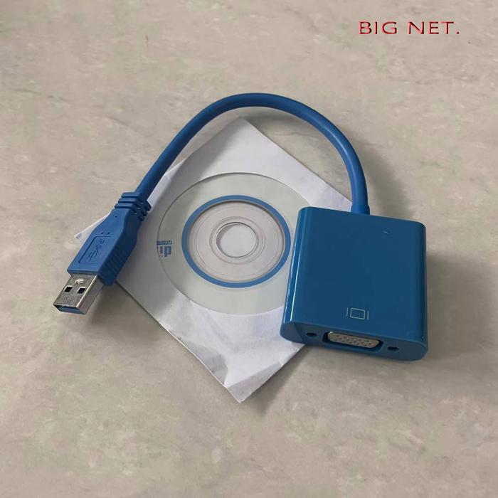 Gambar USB 3.0 To VGA converter (USB input--VGA output) - Biru dari Bignet_NEW undefined Tokopedia