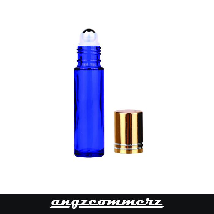 Gambar BOTOL ROLL ON 10ML BIRU KACA TEBAL BOTOL ROLLER STAINLESS BOTOL PARFUM - GOLD dari ANGZCOMMERZ SEMARANG undefined Tokopedia