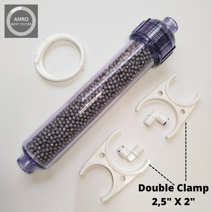 Gambar Paket Filter Alkali - Batu ORP Super Siap Pasang (Seperti Kangen Water) untuk Menambah PH Air Minum pada Mesin RO - DC 2,5" X 2" dari Amro Best Filter undefined Tokopedia