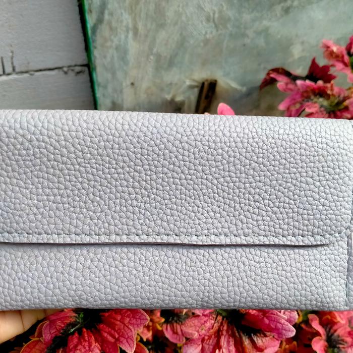 Gambar dompet papirut kulit jeruk murah Dompet Panjang Wanita Dompet Terbaru - Abu Muda, 20*10 dari Kiandra Alfastore undefined Tokopedia