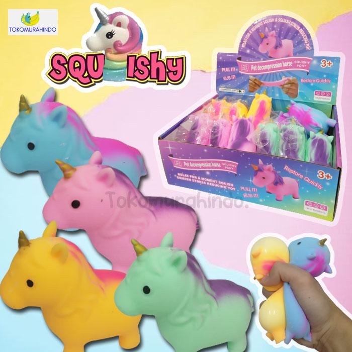 Jual MAINAN ANAK PEREGANGAN SQUISHY SQUEEZE UNICORN KUDA PONI DAN