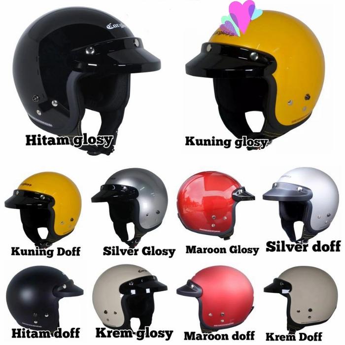 Gambar cargloss grade ori busa tebal Helm Classic - marun dop/glosy dari Grosirbestseller undefined Tokopedia