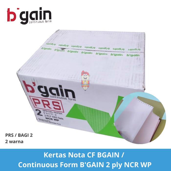 Gambar Kertas Nota CF BGAIN / Continuous Form B'GAIN K2 PRS Warna 2 ply dari Bali Stationery undefined Tokopedia