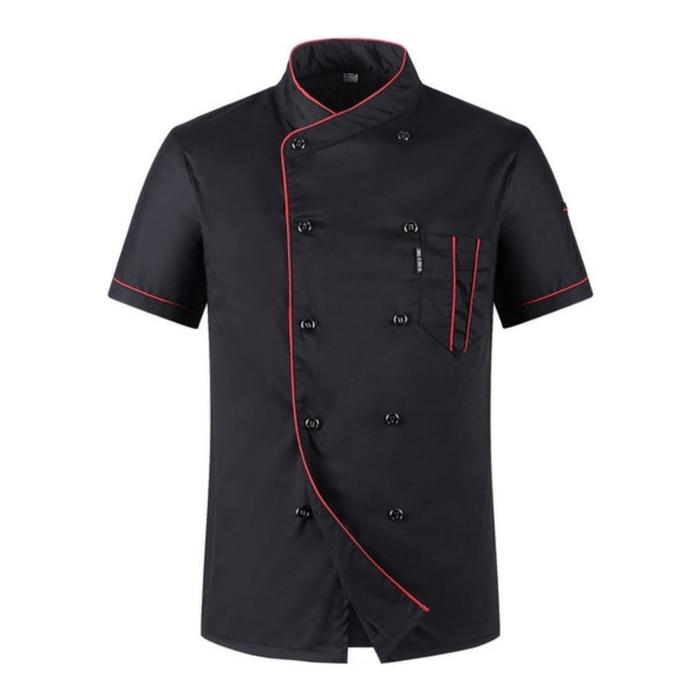 Gambar Chef jacket Seragam Chef Monolog Baju Koki Lengan Pendek Original - XL, Putih dari Monolog Production undefined Tokopedia