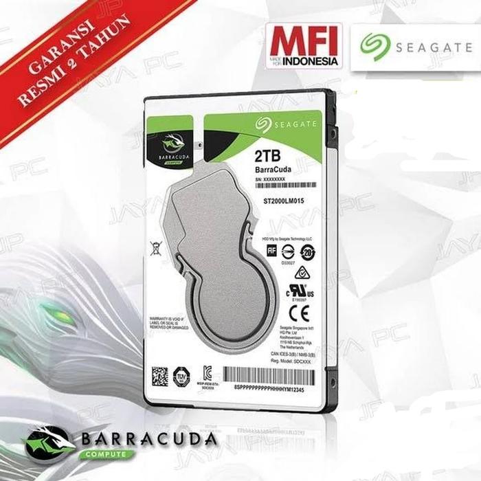 Gambar Harddisk Internal Seagate Barracuda 2TB 2.5" notebook dari PojokITcom Pusat IT Comp undefined Tokopedia