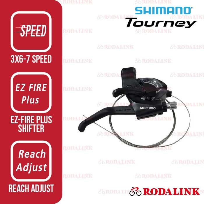 Gambar Shimano Shifter Sepeda Tourney EF41 3x6-7 Speed - Kanan dari Rodalink Indonesia undefined Tokopedia