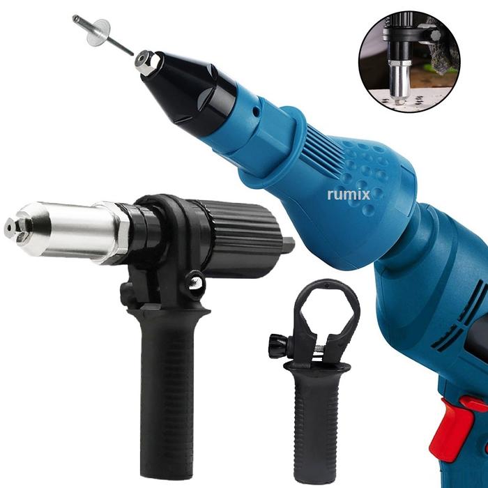 Gambar Alat Rivet Tang Rivet Ripet Sambung Konverter Bor Rivet Gun Adapter - Biru dari Rumixx_NEW undefined Tokopedia