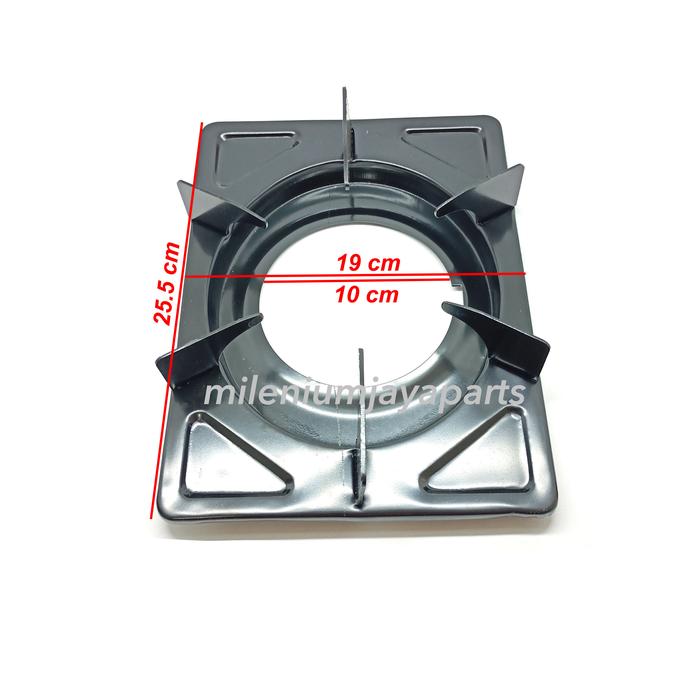 Gambar Tatakan Kompor Gas Quantum 3 Tungku / Dudukan Tungku Kotak Kaki 6 - d 10 cm dari Milenium Sparepart undefined Tokopedia