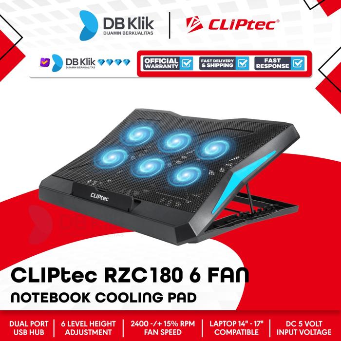 Notebook Cooling Pad CLIPtec RZC180 6 Fan- Cooling Pad CLIPtec RZC 180