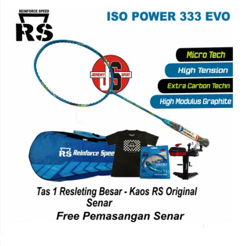 Gambar Raket Badminton RS Iso Power 333 Bonus Tas Kaos Senar Lengkap Original - Raket+Micro2500 dari Jeremy Sport_NEW undefined Tokopedia