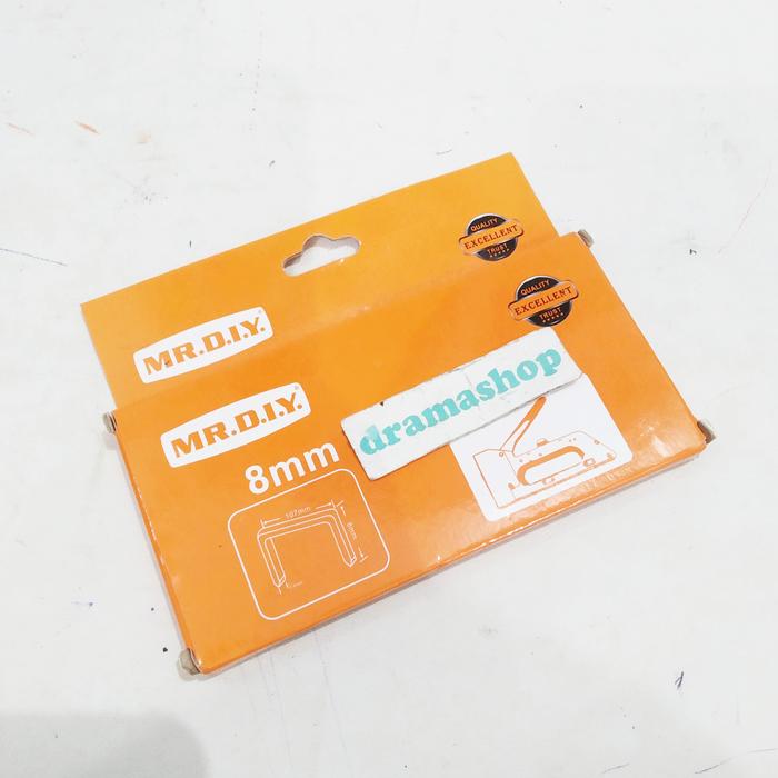 Gambar isi refill staple steples stapless tembak jok tinggi 8 mm 8mm - MR DIY dari dramashop. undefined Tokopedia