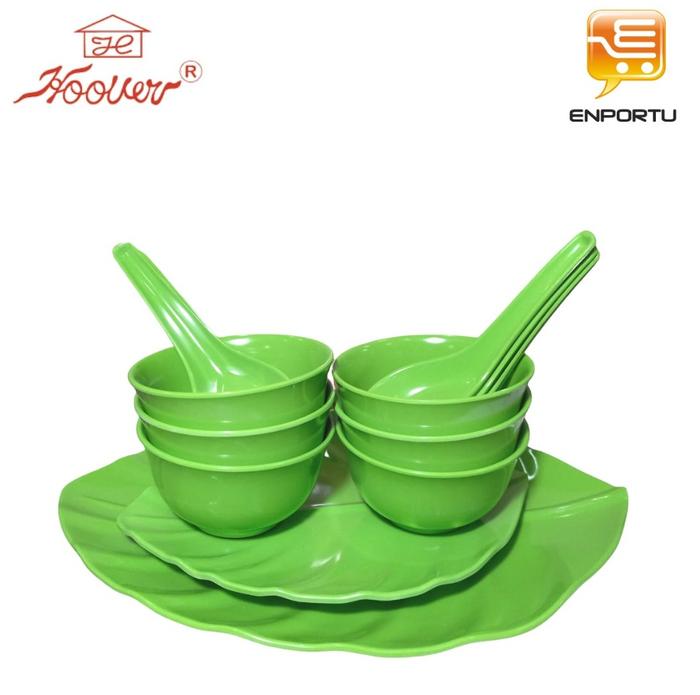 Gambar Parcel Hampers Lebaran Set Mangkok Piring Saji Polos Hoover Melamine - Hijau Polos dari Enportu Home Living undefined 5 Tokopedia