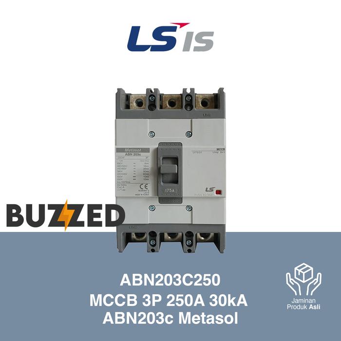 Gambar LS MCCB 3P 250A 30kA ABN203c Metasol LSis ABN203C250 dari Buzzed Official_NEW undefined Tokopedia