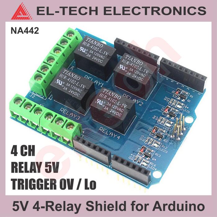 Gambar RELAY Module Switch 4 Channel 5V Low Level HL-54 Arduino Shield - Relay Shield dari ELTECH online undefined Tokopedia