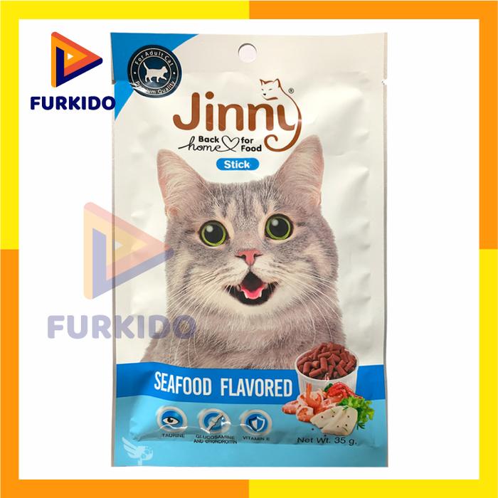 Gambar Jerhigh Jinny Cat Stick 35 Gram - Snack Kucing dari Furkido Pet undefined 2 Tokopedia