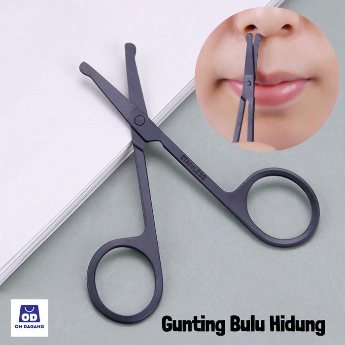 Gambar Gunting Bulu Rambut Hidung FS124 Kecil Tajam Tidak Membuat Luka - Silver dari Om Dagang undefined Tokopedia