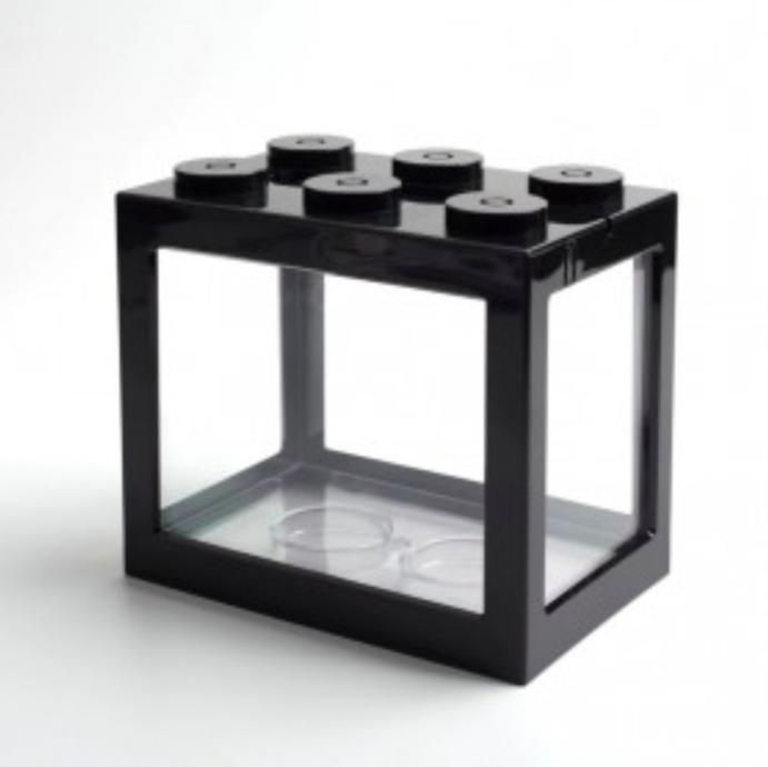 Gambar Aquarium Mini Lego Akuarium Ikan Cupang Guppy Hias Akrilik USB LED - 12x8x10.5 NoLED dari SunnyPaws undefined Tokopedia