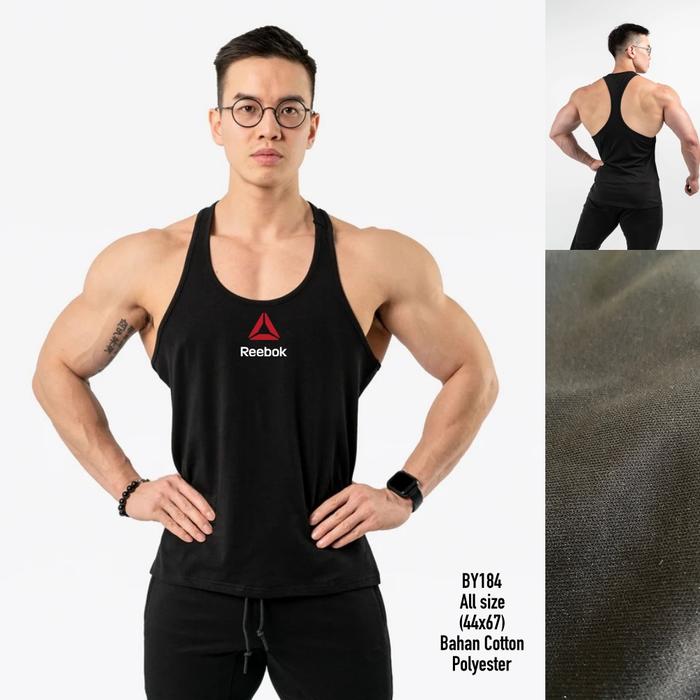 Gambar Singlet Gym Fitness Olahraga Pria Murah Nyaman Cotton Polyester - BY184 dari G&amp;A Sportswear undefined Tokopedia